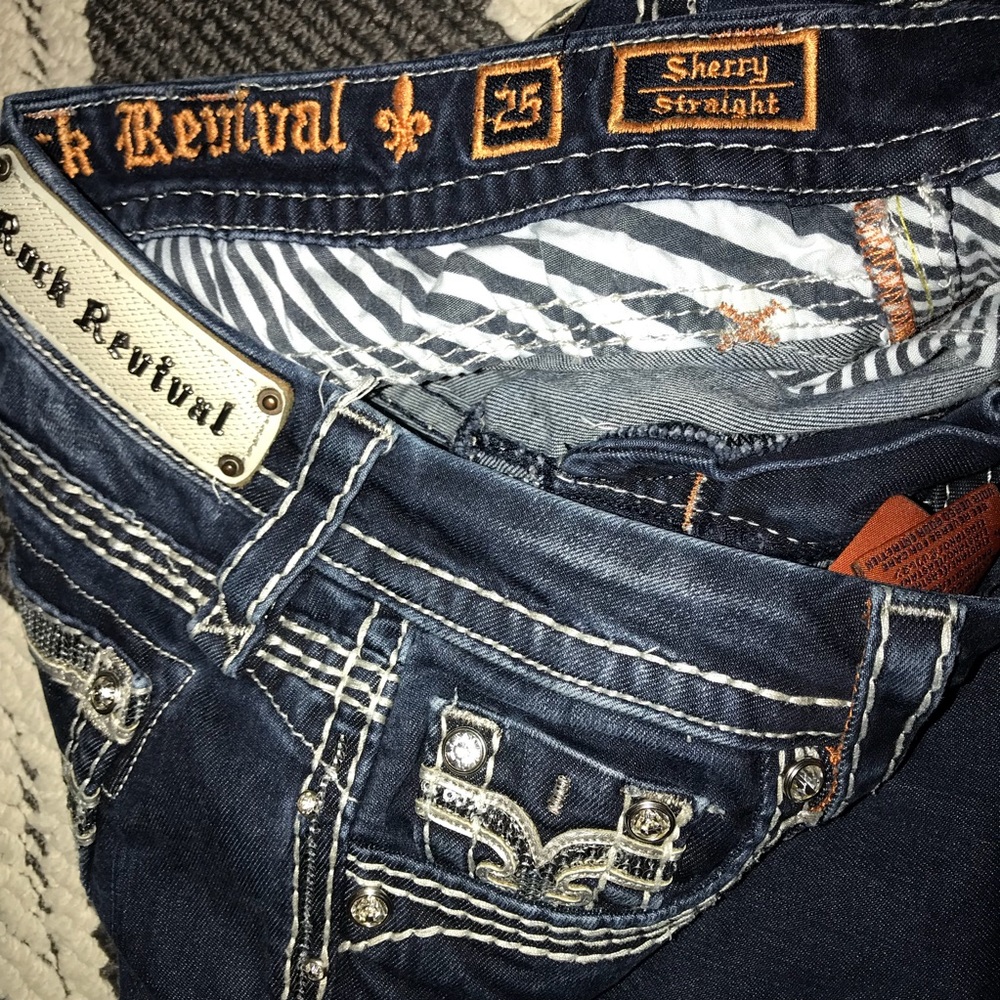 Women’s Rock Revival straight leg jeans 25 Regular - Picture 5 of 8